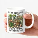 Alphynix 1pc 11oz White Mug with "INTO THE GARDEN I GO to lose my mind and find my soul" Quote & Detailed Garden Tools Illustration, Serene Gardening Christmas or Thanksgiving Gift image 2