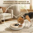 PawHut Distributeur de Nourriture pour Animaux de Compagnie Distributeur Automatique de Nourriture gamelle d'alimentation 6 portions sans fil à minuterie avec 1 sac réfrigérant écran LED blanc image 3