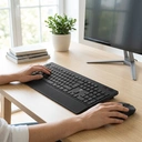 ET Silent kabelloses Tastatur- und Maus-Set, DE QWERTZ Layout, Ultra-leises 2,4 GHz ergonomisches Büro-Tastatur-Maus-Set, Schlankes Full-Size Computer-Tastatur für Laptop, PC, Mac, Windows, Home Office image 2