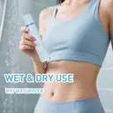 Electric Shaver for Women, 2-in-1 Electric Razor for Womens Legs Underarm Face Pubic Hairs, Rechargeable Razor Body Hair Trimmer Wet & Dry Use,Blue image 5