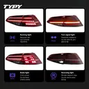 TYPY Phares arrière LED pour VW Golf 7.5, feu arrière TSI/TDI, 2013-2019, feu arrière LED à projecteur, DRL (Daytime Running Light), accessoires auto image 3