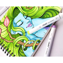 Ohuhu Sketchbook for Alcohol Markers - 200GSM Heavyweight Acid-Free Paper, 120 Pages, No Bleed, Spiral Hardback Cover - Portrait 10×7.6" (25.4x19.3 cm) for Figure Drawing & Sketching image 7