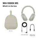 Sony WH1000XM5 Wireless Overhead Noise Cancelling Headphones - Silver image 10