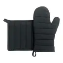 WINKLER Gant de cuisine et manique recyclés Jona noir - 15 x 30 cm image 0