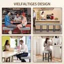 Tabourets de bar Ckaff, ensemble de 2, chaises de bar de 65,5 cm de haut, chaises de cuisine, en lin, chaise de maquillage, chaise de salle à manger, tabouret de salle de bain, tabouret de bureau, tabouret de comptoir avec repose-pieds pour cuisine, salon. image 6