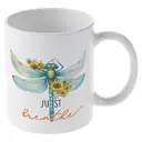 Alphynix 1 Mug céramique blanc 33cl avec design détaillé de libellule & fleurs et citation manuscrite, cadeau d'anniversaire attentionné,Le cadeau de la saint-valentin, cadeau d’anniversaire image 3