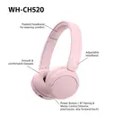 Sony WH-CH520 Wireless On-Ear Headphones (Pink) image 8