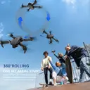 FACEGLE E88 Drohne mit optischer Stabilisierung und barometrischem Druck, leichtem faltbarem Gehäuse, Front-LED-Licht, 360° automatischer Rolle - ideal für Anfänger (FPV Mini-Drohne FPV) (Schwarz) image 3