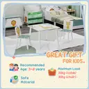 AIYAPLAY 3-Piece Kids Table and Chair Sets, Kids Table with 2 Chairs Set Furniture with Star Pattern for Boys and Girls, Bedroom, Nursery, Playroom, Green image 3