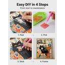 JU7CER 5D Full Round Drill Diamond Painting Kit - Black Cat | Adult Fun Animal Crystal Art | Home Wall Decor & Gift 12×16 Inches (30×40cm) image 6