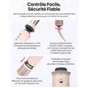 Okaydeer Set de Brosse Sèche-Cheveux Haute Vitesse 7 en 1 & Boucleur Auto-Enrouleur, Lisseur à Air Chaud Anti-Frisottis et Volumateur pour Cheveux Lisses et Brillants, Cadeau Rose avec Sac de Voyage image 10
