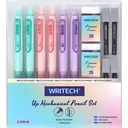 WRITECH Up Mechanical Pencil Set: 6ct Pastel Mechanical Pencils 0.7mm with 4 Tubes of HB Lead Refills and 2 Extra Erasers for Writing Drawing Sketching Drafting image 8