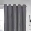 Furn Eyelet Curtains Dawn Blackout Charcoal W:229xL:183cm image 4