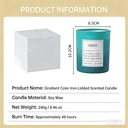 Zooly Dopamine Gradient-Colored Scented Candle - Iris Grass, 240G, 1PC image 2