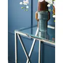 Interiors by Premier Console Table Allure Cross Square Silver Finish/Glass image 2
