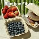 Ruibamboo disposable bamboo fiber clamshell 6 inches
50pack image 5