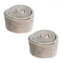 JU7CER 2-piece set: 4m long x 4cm wide iron-edged imitation jute ribbon for handmade DIY Christmas bows Decorative ribbon for gift box backgrounds image 4