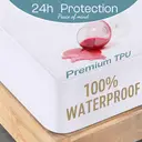 LeBonsoir protège-matelas imperméable, respirant, surmatelas, drap-housse extra profond 30 cm, élastique sur tout le pourtour, 100 % polyester, (blanc, 90 x 200 cm) image 1