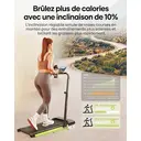 HadMax Tapis de course avec réglage d’inclinaison, 3,0 CV, tapis de course sous bureau avec poignées pliables, télécommande magnétique compacte, supporte jusqu’à 136 kg, pour bureau à domicile image 3