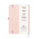 Jubiluu Carnet de poche A6 Premium à couverture rigide en similicuir PU avec pages lignées - 80 feuilles (papier offset 100 g/m²), marque-page, bande élastique et porte-stylo - Planificateur non daté pour prendre des notes, croquiser des idées, établir des listes ou tenir un journal personnel - Rose blush image 6