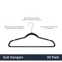 ANQI Cintres en Velours Antidérapants pour Costumes, Noir/Or Rose - Lot de 30 image 1