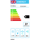 CDA CCA52WH Canopy Cooker Hood, White, B Rated image 1