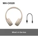Sony WH-CH520 Wireless On-Ear Headphones (Beige) image 8