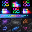 Kit d’Éclairage de Plafond Starlight Voiture 4 Couleurs 12W 1000pcs*0.02in*9.8ft avec Application & Télécommande RF, Fibres Optiques RGBW pour Toit Étoilé, Moteur 4 Ports à Effet Sonore pour Décoration Auto / Maison image 2