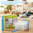 Pack of 7 Vacuum Storage Bags (60×80cm) with Hand Pump, Space Saver Bags for Clothes, Comforters, and Bedding image 1