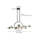 Homary Modern Linear 10-Light Black Island Pendant Light for Kitchen & Dining Room image 5