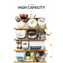 COOKER KING Support pour four à micro-ondes, organisateur d’appareils, étagère coulissante extensible à 3 niveaux, hauteur réglable image 1