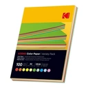 Kodak Papier coloré - 100 Feuilles - Format A4 21 x 29,7 cm - 80 g/m² - 10 Couleurs - 10 Feuilles par Couleur - Compatible Imprimantes Jet d'Encre image 0
