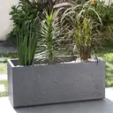 EDA Jardinière VOLCANIA Beige Calcaire  
Double paroi - avec zone de rétention d'eau
Dim. 99,5 x 39,5 x 43,5 cm - Volume 98 L image 1