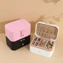 JORDAN&JUDY Multi-Layer Jewelry Box Small Earring Box Ring Storage Box Necklace Box Earring Jewelry Case - 2 Layer Pink image 4