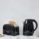 Haden Iver 2 Slice Toaster, Compact, Black Stainless Steel - 206503 image 7