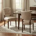 Dining Chairs Oakridge Beige/Walnut 2pcs image 0