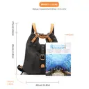 Kono Canvas Convertible Shoulder Bag, Large Capacity 2-in-1  Tote with Backpack Straps for Work, Travel and School Black image 2