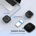 EMEET Bluetooth Conference Speaker with 4 Microphones, 360° Voice Pickup, AI Noise Reduction, Dual Device Expansion, USB-C & Bluetooth 5.0, Plug & Play, Compatible with Zoom/Teams/Webex image 3