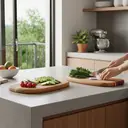 Maison by Premier Versatile Set of 2 Serving And Chopping Board, Stylish Chopping Board , Sustainable Kitchen Cutting Board image 1