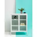 Interiors by Premier Display Cabinet Acier Metal White Short image 1