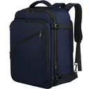 Sac à dos voyage 40L bagage à main avion, extensible 50x35x20cm sac cabine homme léger sac à dos voyage femme sac à dos scolaire, sac à dos cabine voyage travail professionnel, bleu, promotion Nouvel An, cadeau tendance image 0