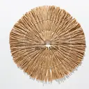 6pcs placemats 38cm round，Papyrus Handmade 2-Circle Woven Placemat，Khaki，hello spring bohemian placemats, rustic vintage style table mats for dinner parties, weddings, wall decor, vase pads, and photography props image 3