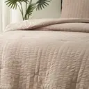 MEEALLHOME Parure de lit texturée Seersucker marron - 1 housse 260 x 240 cm et 2 taies 65 x 65 cm image 3