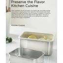 PURECOOK 304 Stainless Steel 3|Piece Deep Food Storage Container Set | Silicone Glass Lids image 3