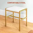 HOMCOM Dressing Table with Lighted Mirror, Cushioned Stool, Drawers, Shelves, LED Makeup Vanity Desk Set, Modern Dresser Vanity Table for Bedroom, White image 7