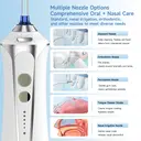 H2ofloss HF-2 electric toothbrush, featuring 5 modes, 5 nozzles, USB rechargeability, IPX7 waterproof rating, and a 300ml water tank, is available in white image 3
