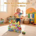 Tokky 56-Piece Magnetic Tiles Creative Color Building Set, Strong Magnetic Suction Structure, STEAM Educational Enlightenment, ABS Safe Material, Color Box Packaging J011 image 2