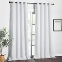 PONY DANCE Stores occultants imprimées sur film, œillets, 2 panneaux, L 140 x l 245 cm (L 55 x l 96 pouces), blanc gris image 1