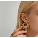 VoxorAI European and American style gold sunflower earrings, stud earrings, all seasons image 1