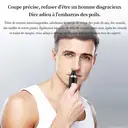 Sparoma Tondeuse Nez & Visage 3-en-1 Homme – Tondeuse Nez et Oreilles avec Tondeuse Sourcils & Précision, Moteur 7800 RPM, Autonomie 120 min, IPX7 Étanche, Lames Inox, Affichage LED, Recharge USB-C – TC-016, Noir image 4